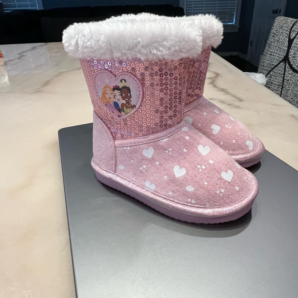 Disney Pink Sequin Kids Boots